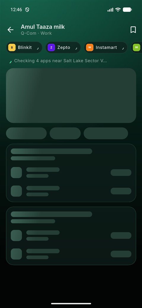 Savr: Live prices screen
