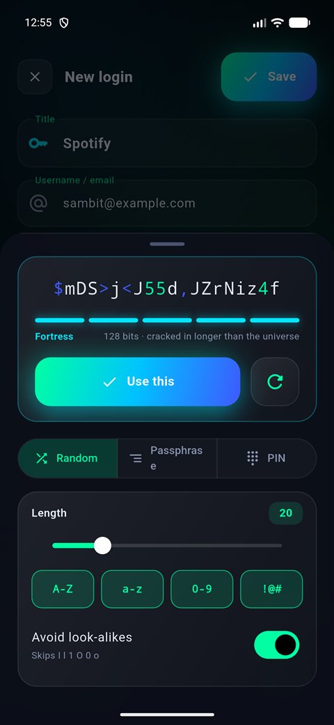 Xypher: Generator screen