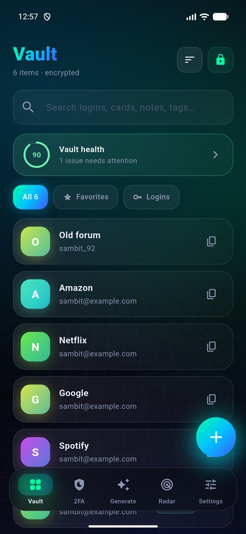Xypher: Vault screen